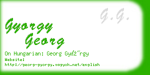gyorgy georg business card